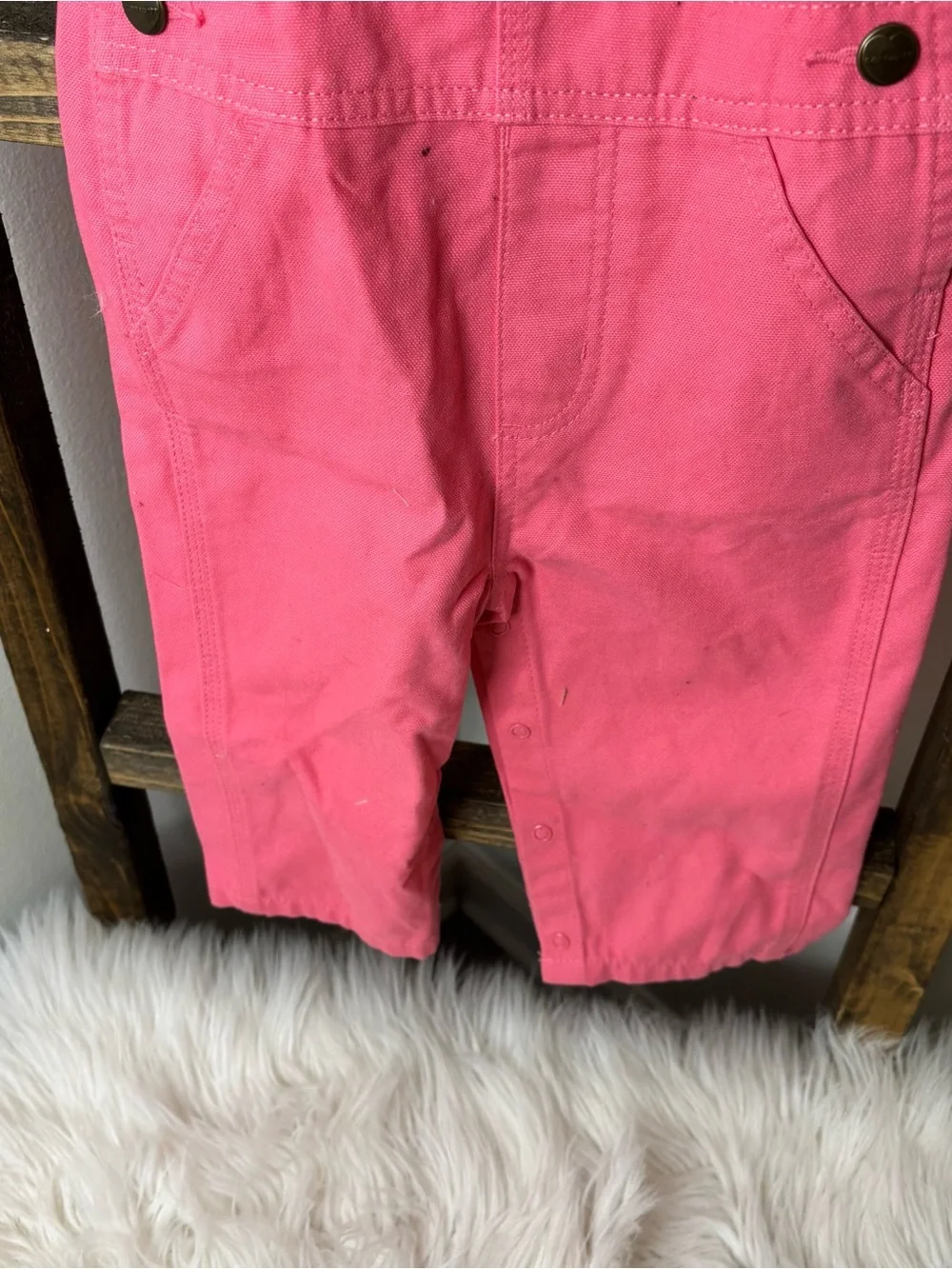 Carhartt Kids Pink Bib Overalls Size 12M